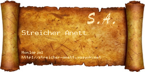 Streicher Anett névjegykártya